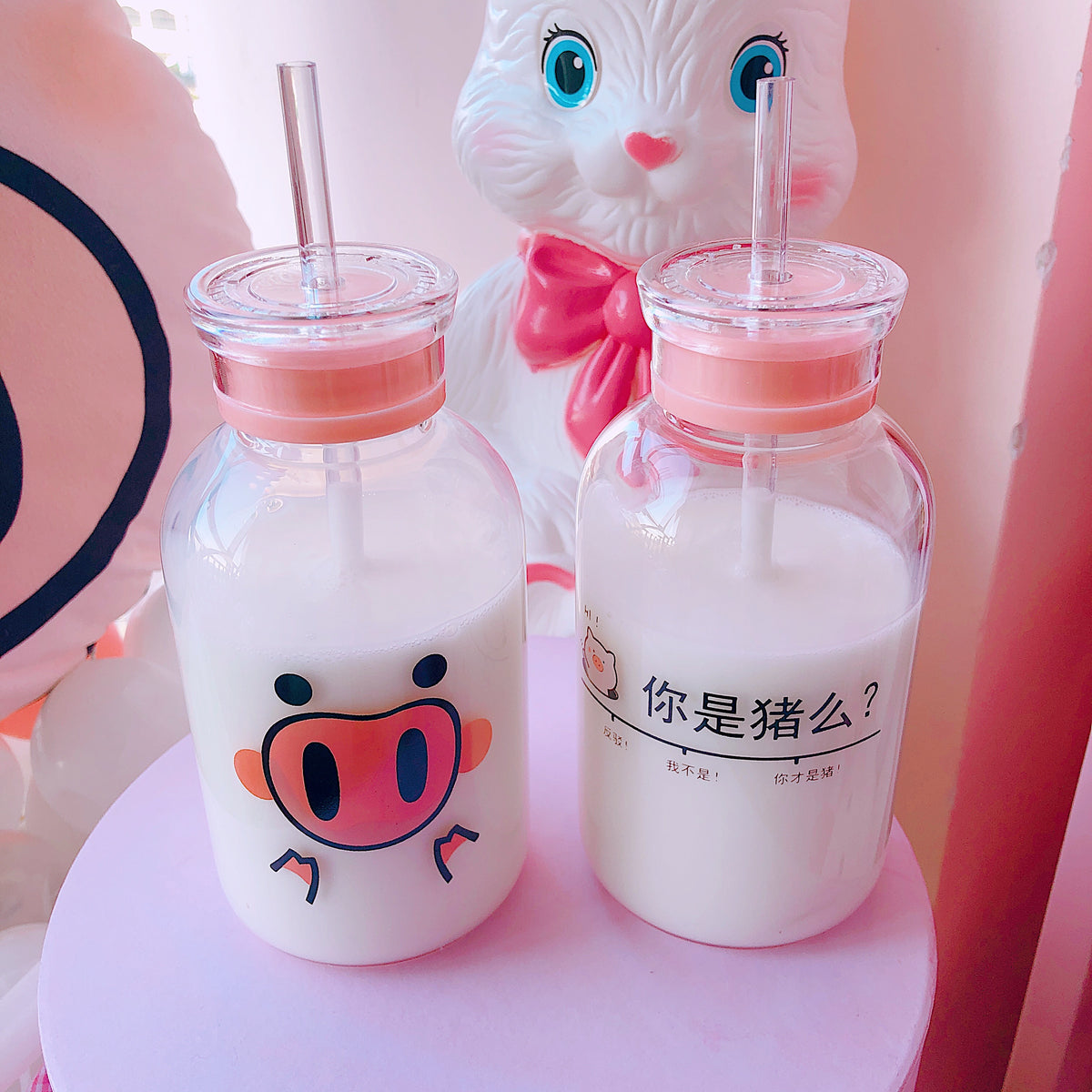 Lovely Pigs Water Bottle JK1342 – Juvkawaii