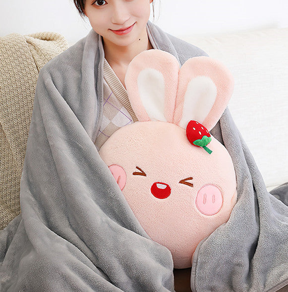 Lovely Rabbit Pillow And Blanket JK3436