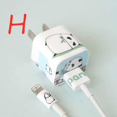 Cartoon Animals Iphone Charger Stickers JK1378
