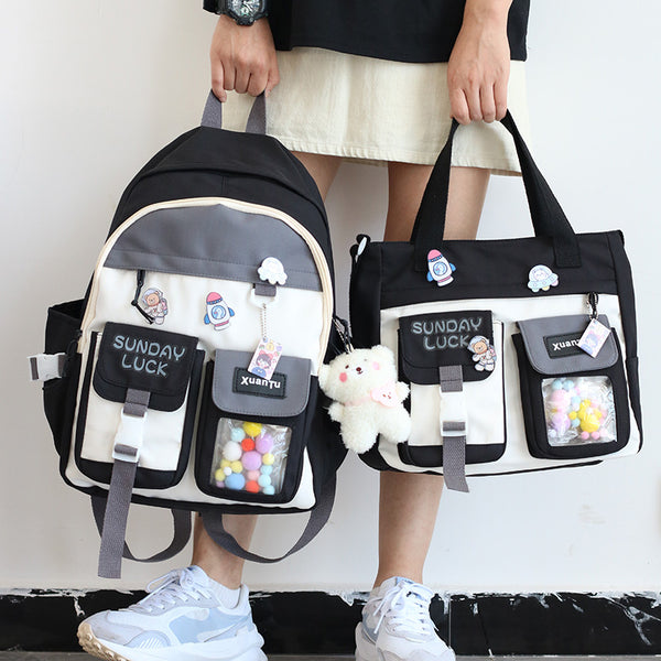 Fashion Cartoon Backpack and Shoulderbag Set JK3199