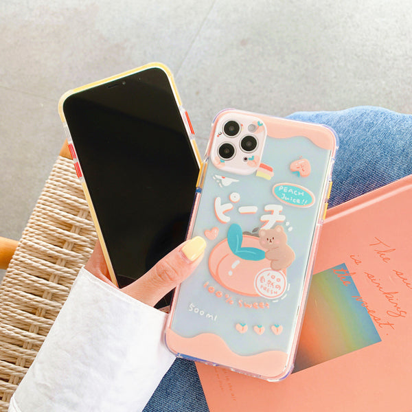 Peach and Lemon Phone Case for iphone7/7plus/8/8P/X/XS/XR/XS Max/11/11 pro/11 pro max JK2314