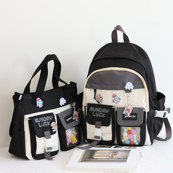 Fashion Cartoon Backpack and Shoulderbag Set JK3199