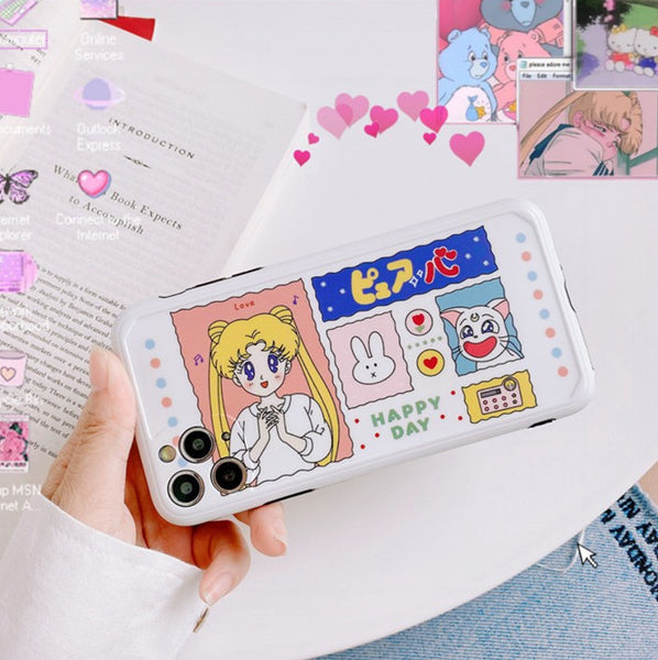Cute Usagi Girl Phone Case for iphone7/7plus/8/8P/X/XS/XR/XS Max/11/11 pro/11 pro max JK2227