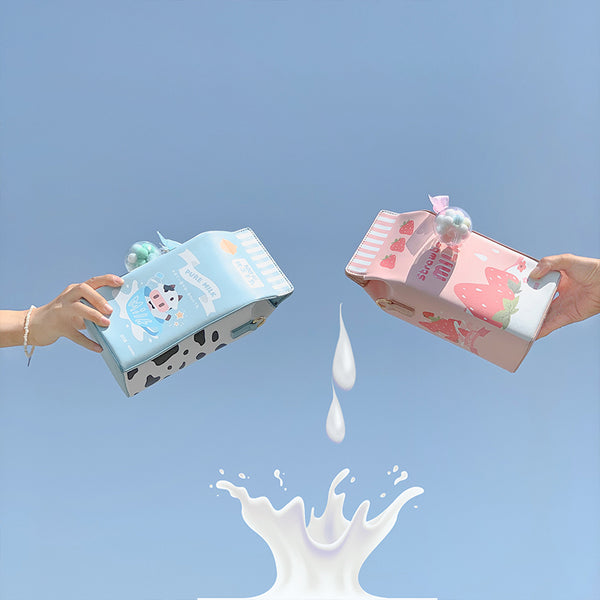 Kawaii Strawberry Milk Shoulder Bag JK2911