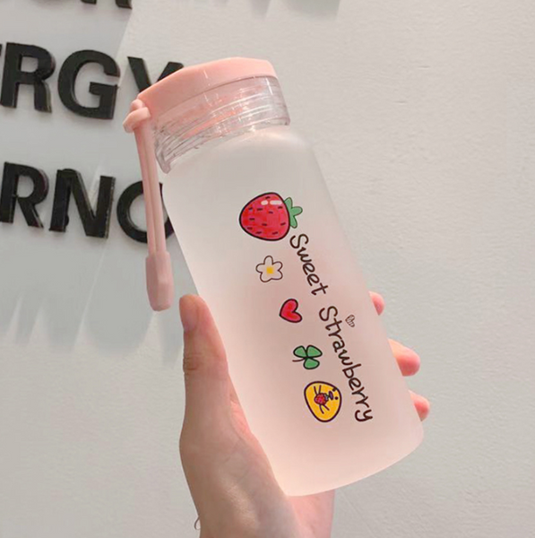 Cute Fruits Glass Water Bottle JK2271