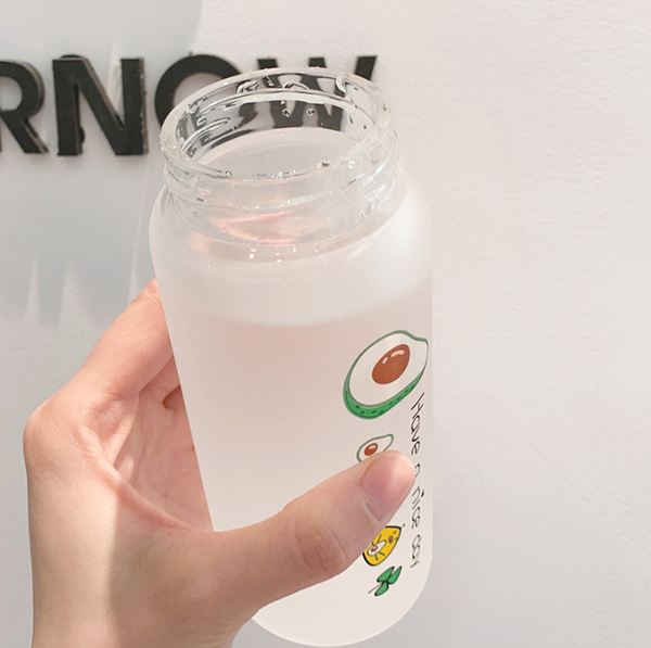 Cute Fruits Glass Water Bottle JK2271
