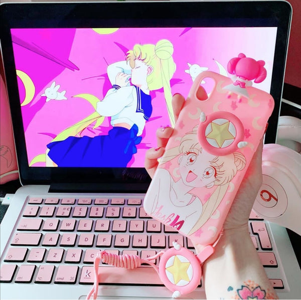 Pink Usagi Phone Case for iphone 6/6s/6plus/7/7plus/8/8P/X/XS/XR/XS Max JK1240