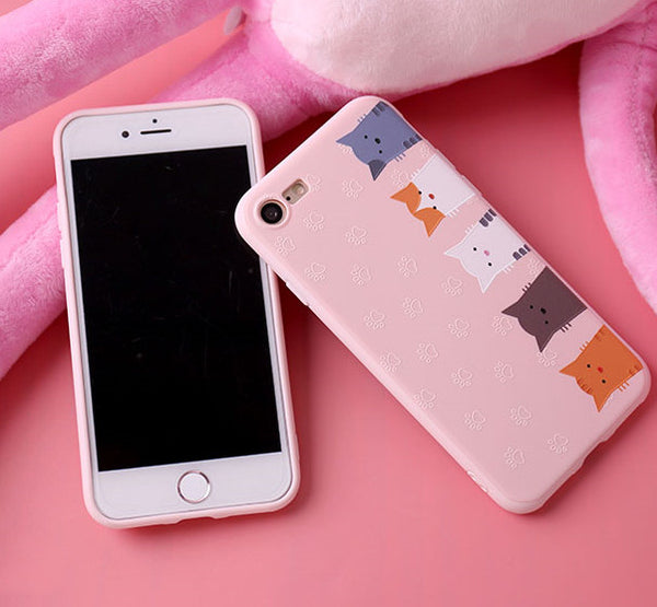 Many Cats and Paws Phone Case for iphone 6/6s/6plus/7/7plus/8/8P/X/XS/XR/XS Max JK1314
