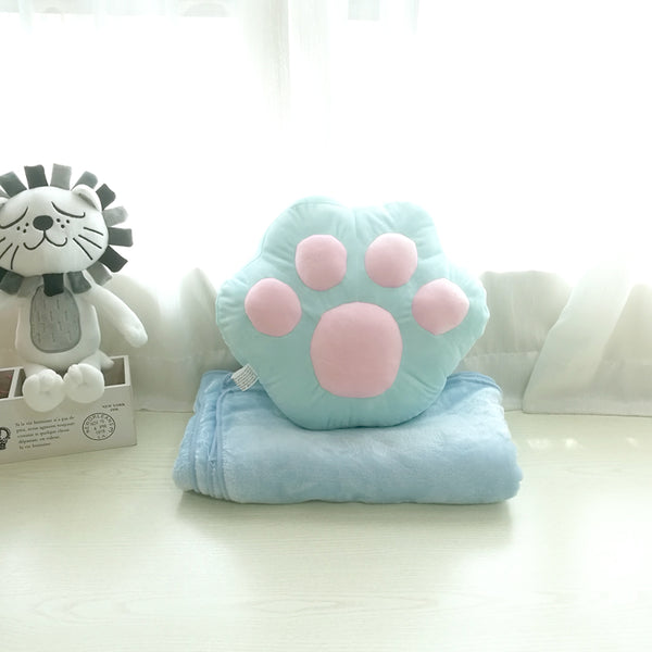 Lovely Cats Paw Pillow And Blanket JK2483