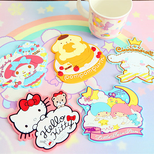 Cartoon Cinnamoroll and Hellokitty Cup Mat JK1660