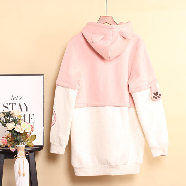 Lovely Cat Long Hoodie JK1817