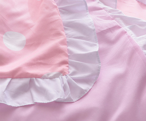 Pink Wave Point Bedding Set JK1764
