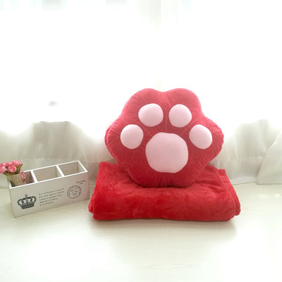 Lovely Cats Paw Pillow And Blanket JK2483
