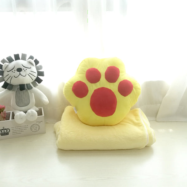 Lovely Cats Paw Pillow And Blanket JK2483