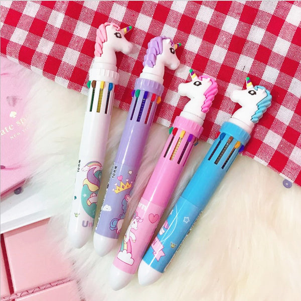 Cute Cartoon Ten Colors Ballpoint Pen JK1032