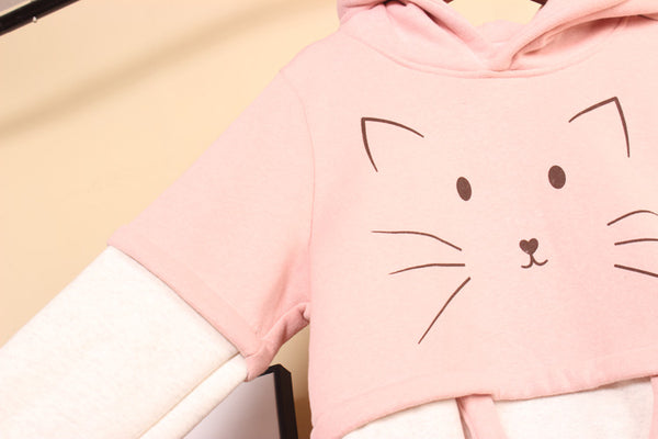 Lovely Cat Long Hoodie JK1817