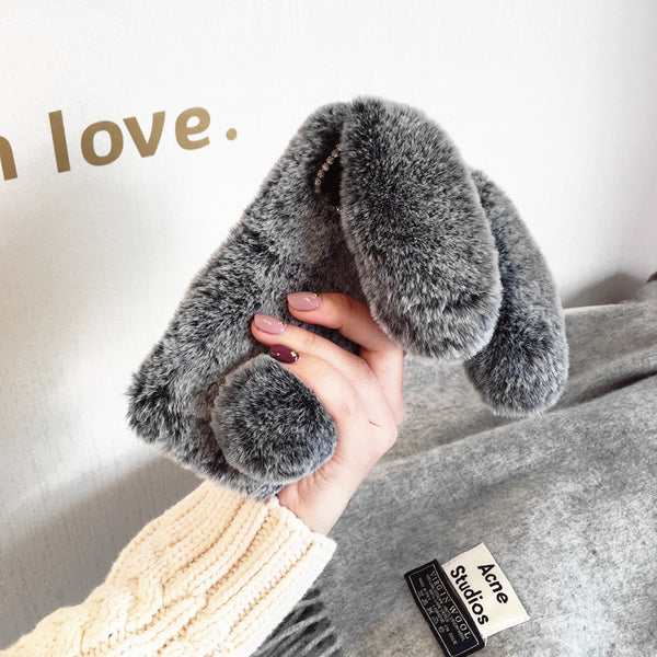 Plush Rabbit Phone Case for iphone7/7plus/8/8P/X/XS/XR/XS Max/11/11 pro/11 pro max JK1933