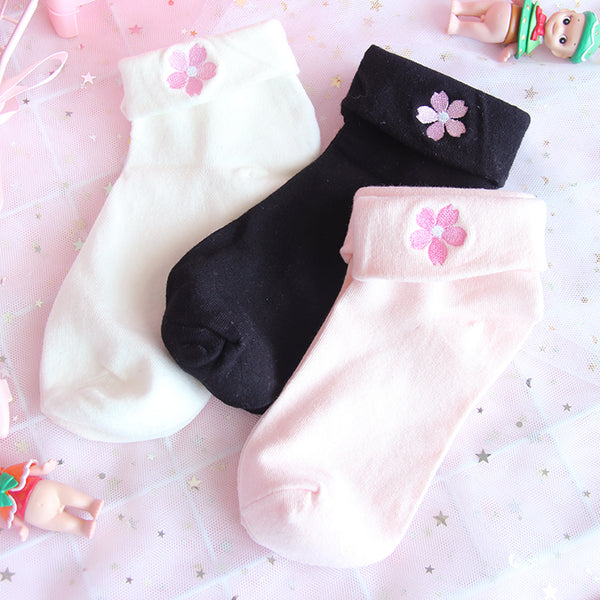 Cute Sakura Flower Socks JK1381