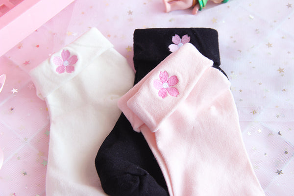 Cute Sakura Flower Socks JK1381