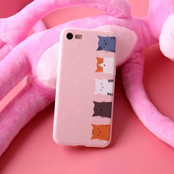 Many Cats and Paws Phone Case for iphone 6/6s/6plus/7/7plus/8/8P/X/XS/XR/XS Max JK1314