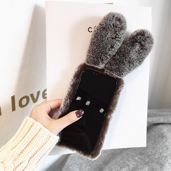 Plush Rabbit Phone Case for iphone7/7plus/8/8P/X/XS/XR/XS Max/11/11 pro/11 pro max JK1933