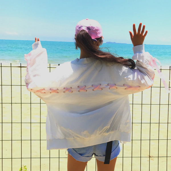 Fashion Bandage Sunproof Coat JK1451