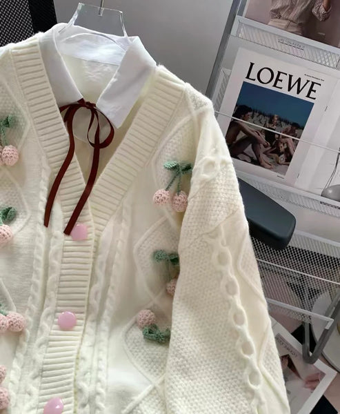 Cute Strawberry Sweater Coat JK3936