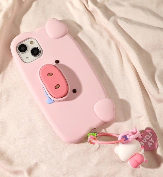 Kawaii Pig Phone Case for iphone 7/7plus/8/8P/X/XS/XR/XS Max/11/11pro/11pro max/12/12pro/12pro max/12mini/13/13pro/13pro max/14/14pro/14pro max JK3617