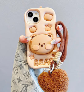 Cute Bear Phone Case for iphone 11/11pro/11pro max/12/12pro/12pro max/12mini/13/13pro/13pro max/14/14pro/14plus/14pro max/15/15pro/15pro max JK3773