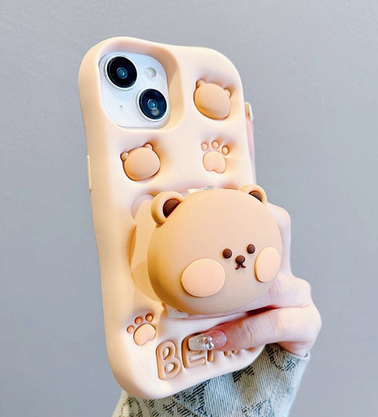 Cute Bear Phone Case for iphone 11/11pro/11pro max/12/12pro/12pro max/12mini/13/13pro/13pro max/14/14pro/14plus/14pro max/15/15pro/15pro max JK3773