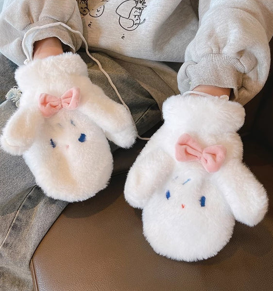 Cute Ears Gilrs Gloves JK3693