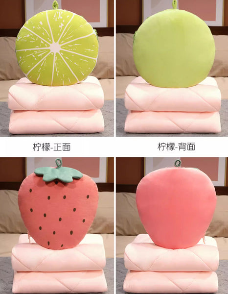 Sweet Fruits Pillow And  Blanket JK3610