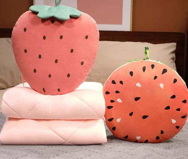 Sweet Fruits Pillow And  Blanket JK3610