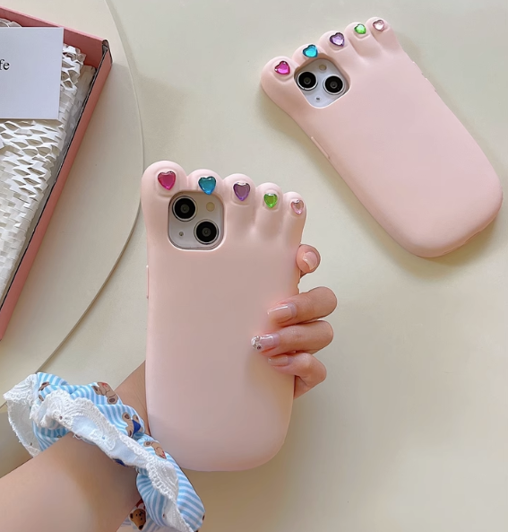 Cute Foot Phone Case for iphone 11/11pro/11pro max/12/12pro/12pro max/12mini/13/13pro/13pro max/14/14pro/14plus/14pro max JK3633