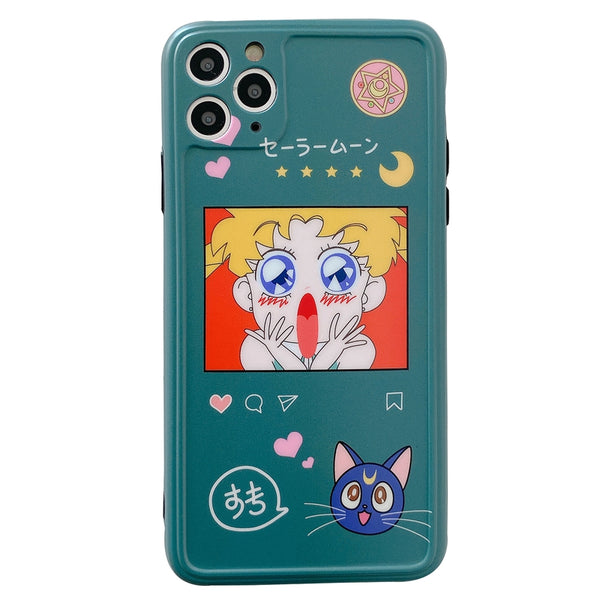 Funny Sailormoon Phone Case for iphone7/7plus/8/8P/X/XS/XR/XS Max/11/11 pro/11 pro max JK2277
