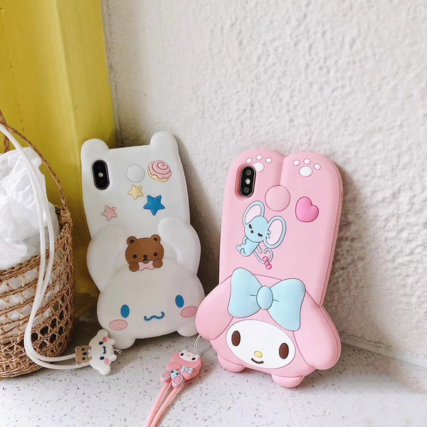 Kawaii Cinnamoroll and My Melody Phone Case for iphone 6/6s/6plus/7/7plus/8/8P/X/XS/XR/XS Max JK1719