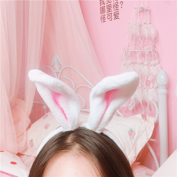 Pink Rabbit Ears Hairband JK1364
