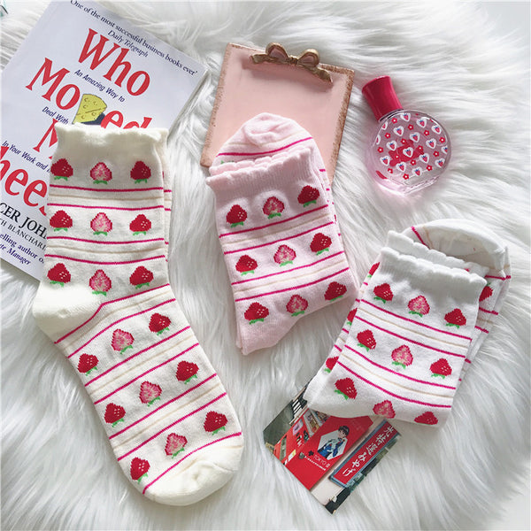 Cute Strawberry Socks JK1592