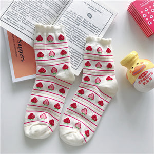 Cute Strawberry Socks JK1592