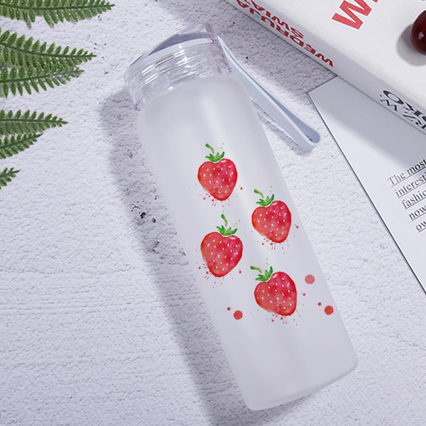 Fashion Strawberry Glass Water Bottle  JK1687