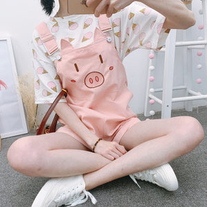 Lovely Pigs Strap Shorts JK1550