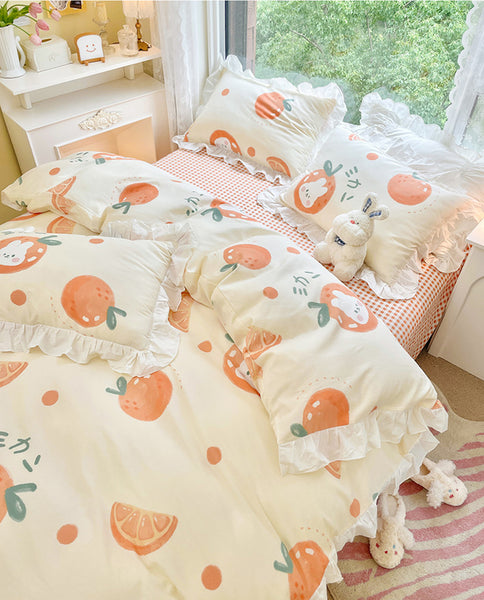 Sweet Orange Bedding Set JK2869