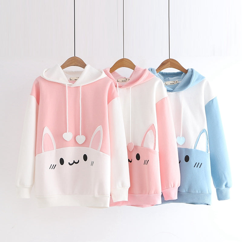 Cartoon Rabbit Ears Hoodie JK1782