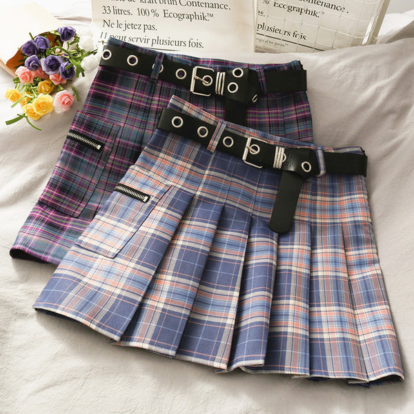 Fashion Girl Plaid Skirt JK2754
