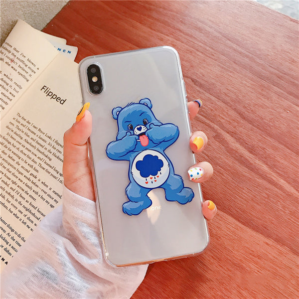 Cute Bear Phone Case for iphone 6/6s/6plus/7/7plus/8/8P/X/XS/XR/XS Max JK1896