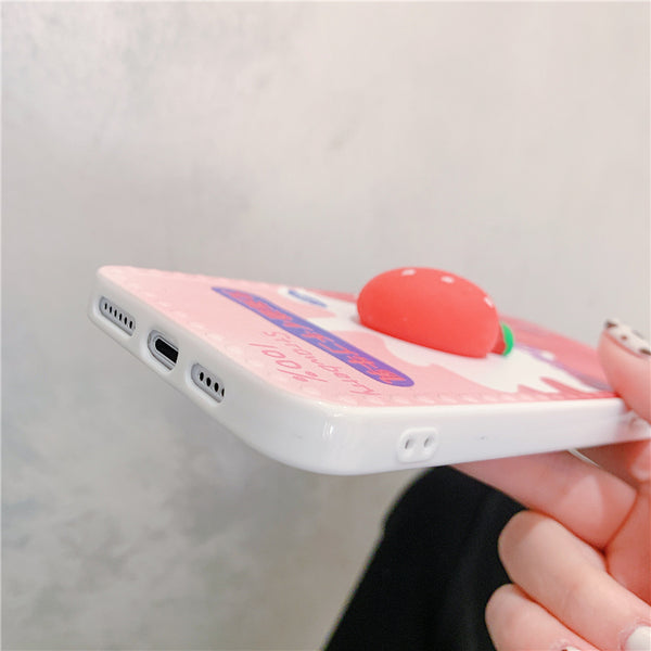 Sweet Strawberry Phone Case for iphone7/7plus/8/8P/X/XS/XR/XS Max/11/11 pro/11 pro max/12/12pro/12mini/12pro max JK2685