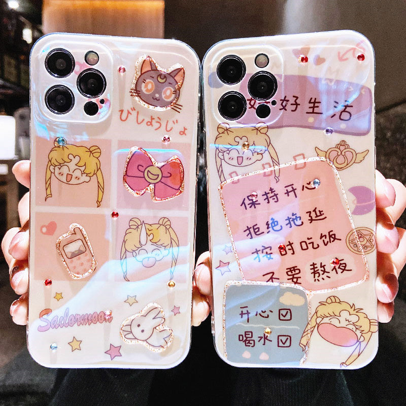 Kawaii Sailormoon Phone Case for iphone7/7plus/8/8P/X/XS/XR/XS Max/11/11 pro/11 pro max/12/12pro/12mini/12pro max JK2739