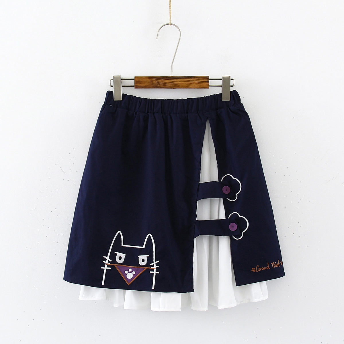 Lovely Cat High Waist Plaid Skirt JK2305