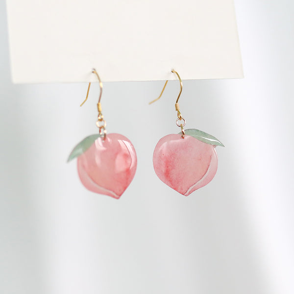 Cute Peach Earrings/Clips JK2221