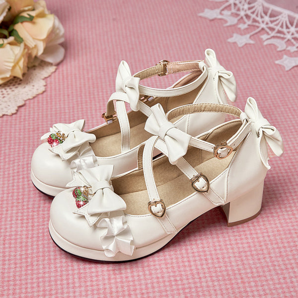 Fashion Lolita Strawberry Shoes JK2891